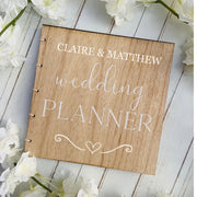 Personalised Wooden Wedding Planner Book