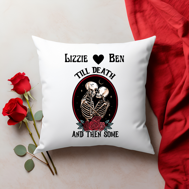 Personalised Till Death and Then Some Valentines Day Cushion