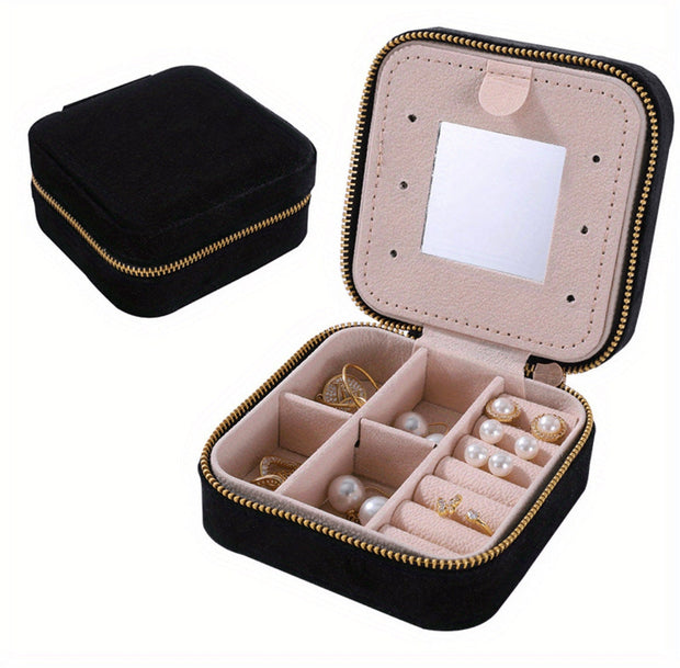 Personalised Velvet Birth Flower Jewellery Box