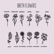 Personalised Velvet Birth Flower Jewellery Box