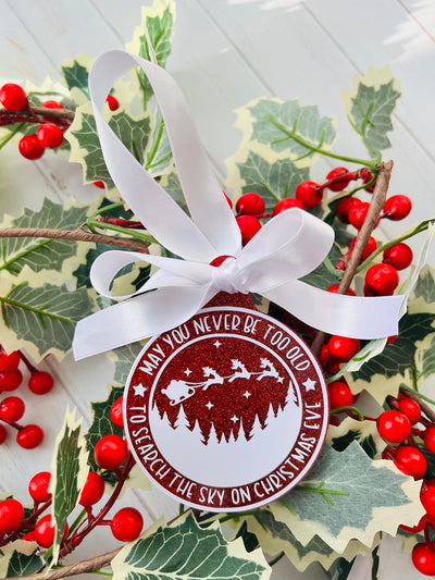 May You Never Be Too Old To Search The Sky On Christmas Eve Bauble