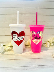 Personalised Cold Cup, Kids Tumbler, Valentines Day Gift, Hen Party Cups, Bachelorette Cups, Party Favours, Party Bag Alternative,