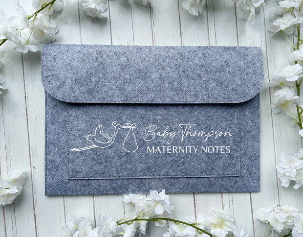 Personalised Maternity Notes Folder, Pregnancy Gift, Pregnancy Notes, Document Folder, Mum to Be Gift, IVF Gift