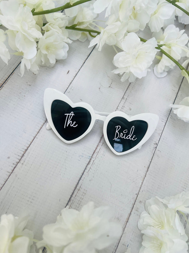 Personalised Bride To Be Sunglasses, Hen Do Sunglasses, Heart Sunglasses, Bachelorette Bridal Shower Sunglasses, Custom Sunglasses, Wedding