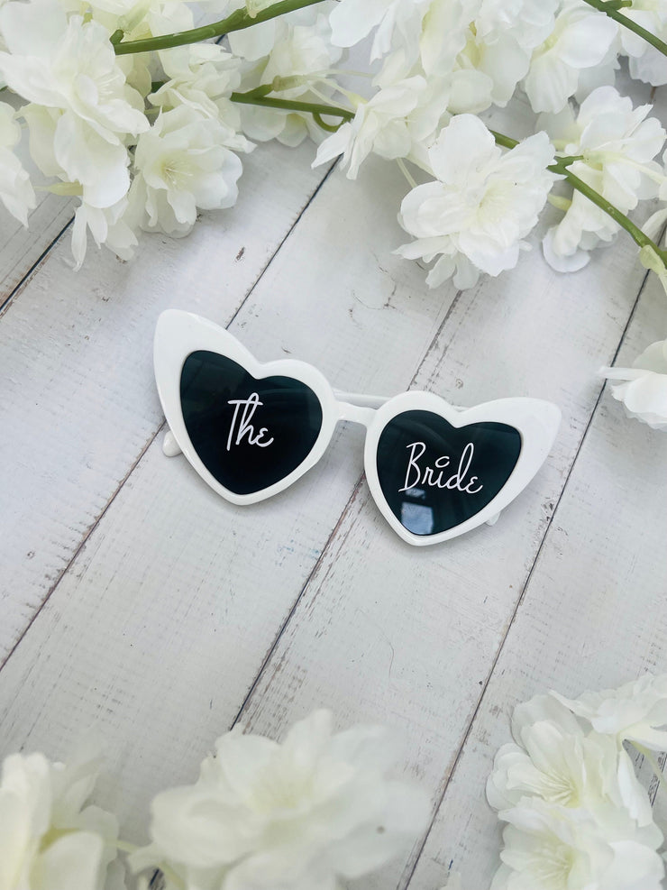 Personalised Bride To Be Sunglasses, Hen Do Sunglasses, Heart Sunglasses, Bachelorette Bridal Shower Sunglasses, Custom Sunglasses, Wedding