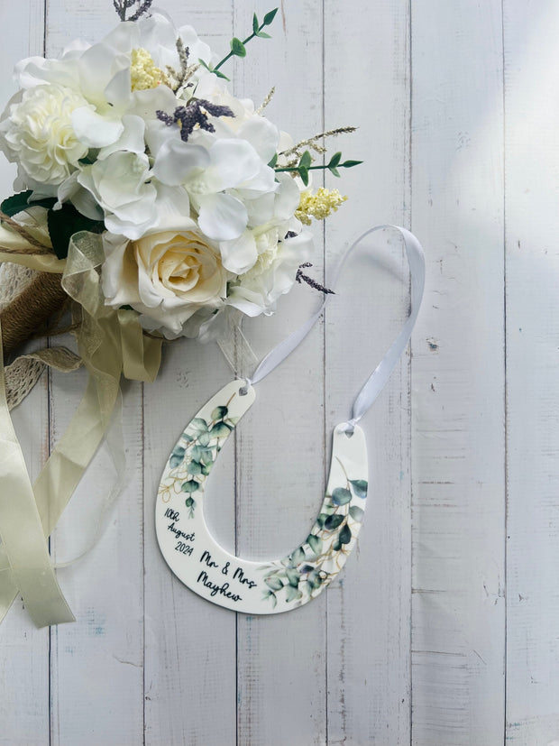 Personalised Lucky Horseshoe Wedding Gift, Wedding Gift, Just Married Gifts, Wedding Keepsake, Custom Wedding Gift, Good Luck Gift