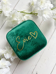 Personalised Jewellery Box, Valentines Day Gift, Gift for Her, Bridesmaid Gifts, Bride Gifts, Travel Jewellery Box, Mothers Day,
