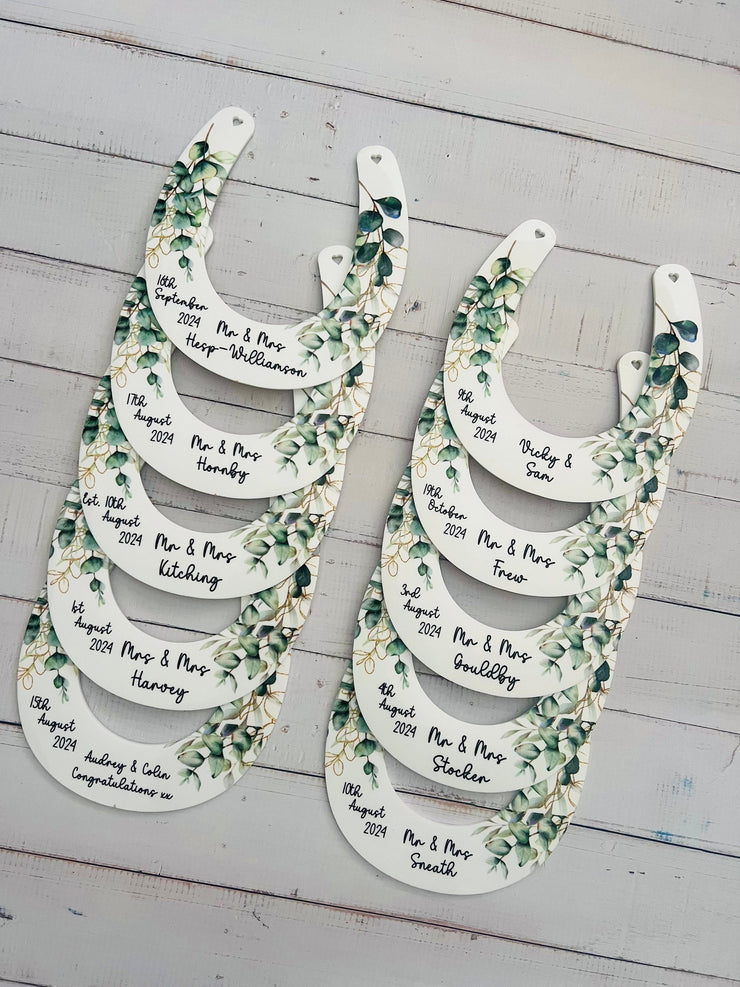 Personalised Lucky Horseshoe Wedding Gift, Wedding Gift, Just Married Gifts, Wedding Keepsake, Custom Wedding Gift, Good Luck Gift
