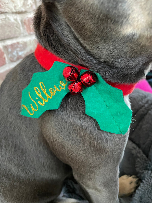 Personalised Christmas dog collar, Dog dress up, Dog Christmas Gift, Christmas dog costume, Dog Collar, Holiday dog outfit, Dog bandana