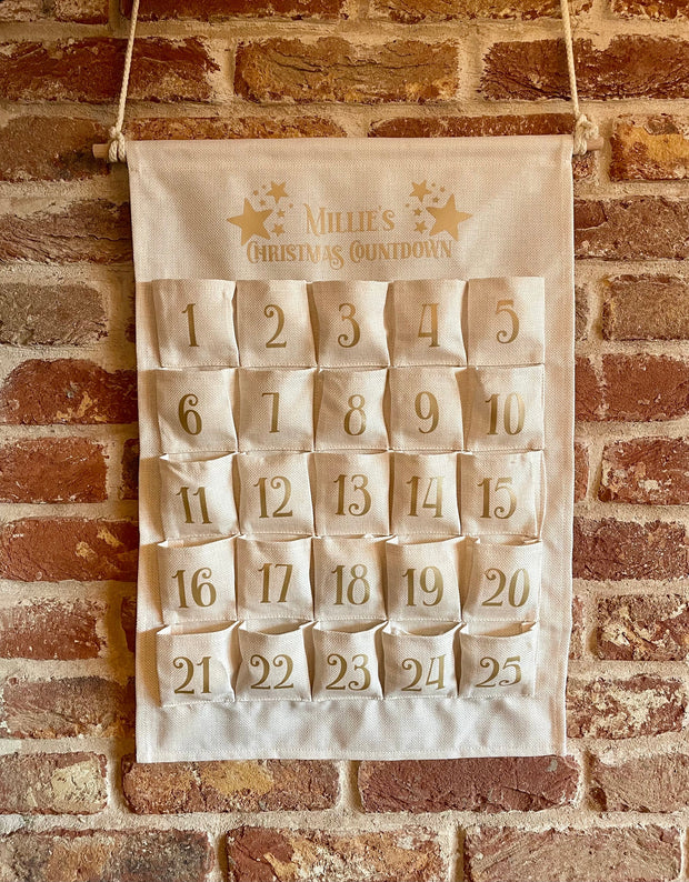 Personalised Fabric Christmas Advent Calendar