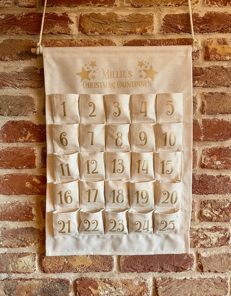 Personalised Fabric Christmas Advent Calendar