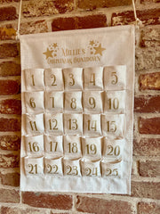 Personalised Fabric Christmas Advent Calendar