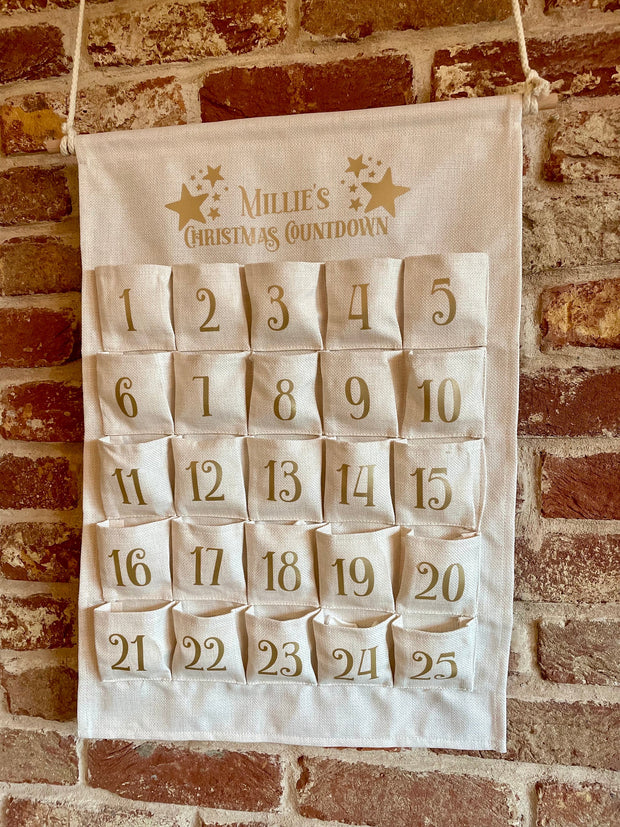 Personalised Fabric Christmas Advent Calendar