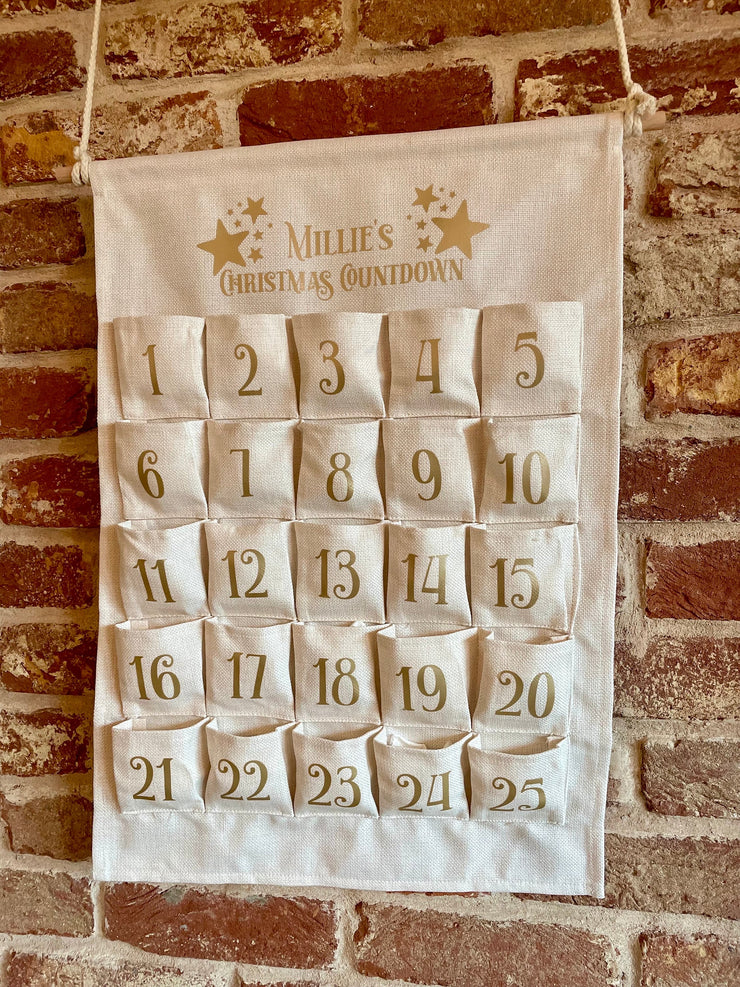 Personalised Fabric Christmas Advent Calendar