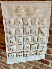 Personalised Fabric Christmas Advent Calendar