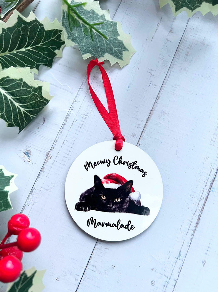 Personalised Cat Christmas Bauble