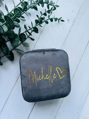 Personalised Jewellery Box, Valentines Day Gift, Gift for Her, Bridesmaid Gifts, Bride Gifts, Travel Jewellery Box, Mothers Day,