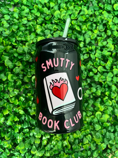 Smutty book club Cup, book lover gift, funny valentine gift, cup with lid and straw, smut girl