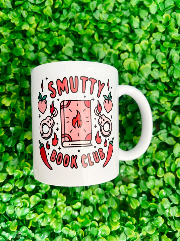Smutty book club mug, book lover gift, funny valentine gift, coffee cup, smut girl, gift for her