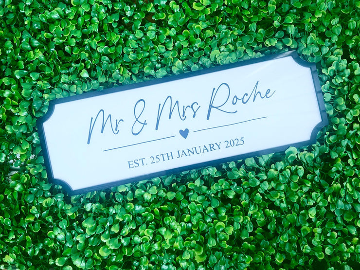Personalised Wedding Street Sign