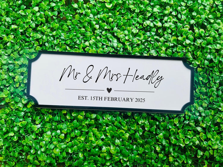 Personalised Wedding Street Sign