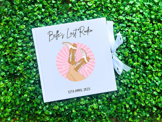 Personalised Hen Night Do Guest Book, Cowgirl Bridal Shower, Bachelorette, Scrapbook, Photo Album, Bride to Be Gift, Hen Party