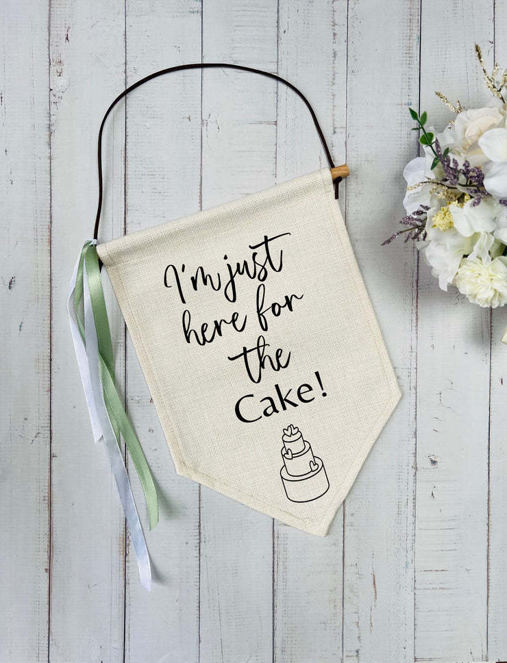 Personalised Wedding Sign, Page Boy Board, Flower Girl Sign, Wedding Aisle Sign, Linen Sign, Here for Cake, Funny Sign