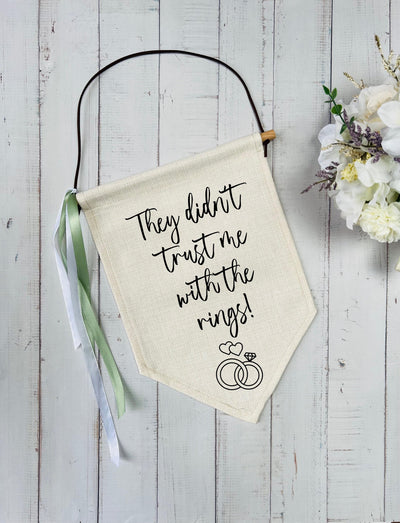 Personalized Linen Wedding Sign: Page Boy/Flower Girl Aisle Decor