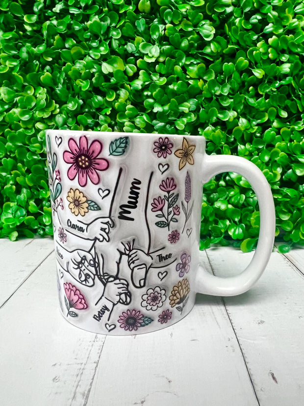 Personalised Mothers Day Mug, Mum Birthday Gift, 3D Effect design, Nanny Mug, Nana Mug, Grandma Mug, Mum Mug, Custom Mug