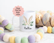 Personalised Bunny Rabbit Mug, Easter Mug, Easter Basket Filler, Kids Easter Gift, Bunny Rabbit Mug, Bunny Rabbit Gift, Coffee Mug