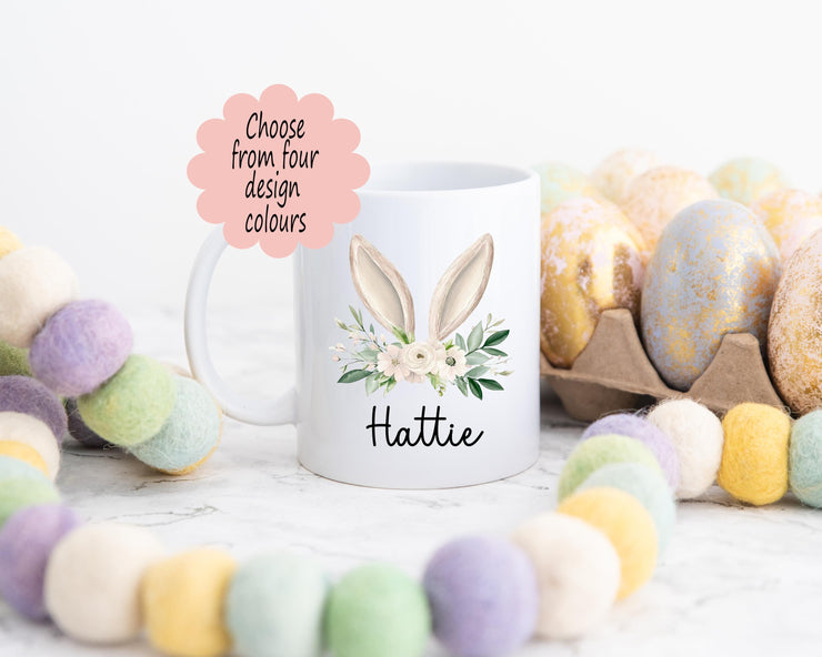Personalised Bunny Rabbit Mug, Easter Mug, Easter Basket Filler, Kids Easter Gift, Bunny Rabbit Mug, Bunny Rabbit Gift, Coffee Mug