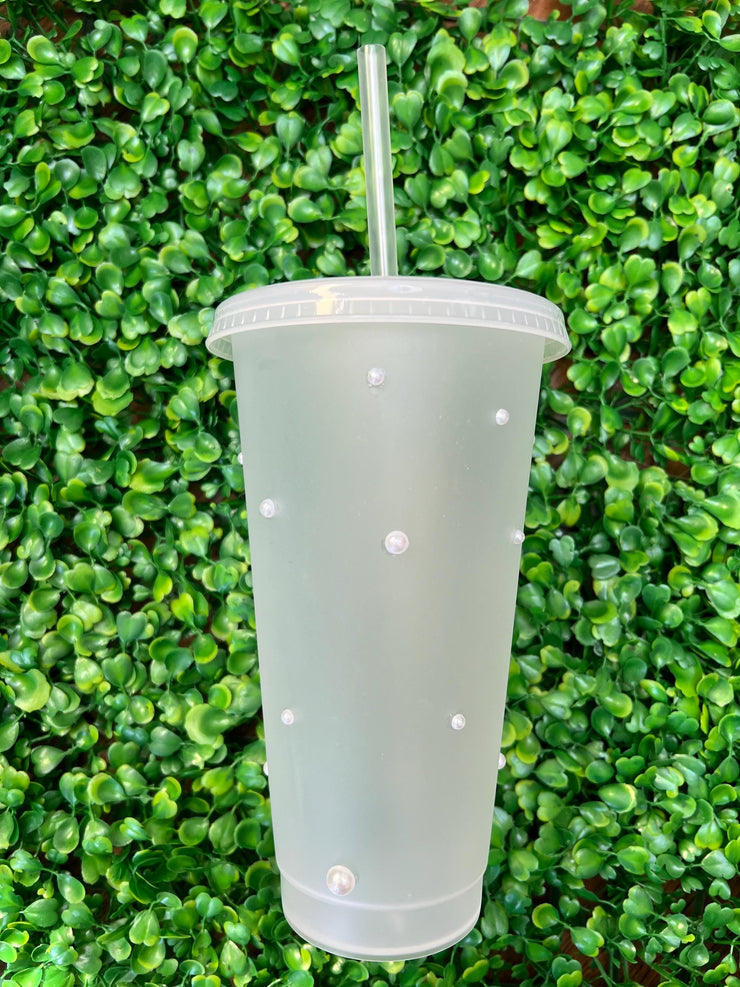 Personalised Bride Name Pearl Tumbler Cup