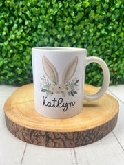 Personalised Bunny Rabbit Mug, Easter Mug, Easter Basket Filler, Kids Easter Gift, Bunny Rabbit Mug, Bunny Rabbit Gift, Coffee Mug