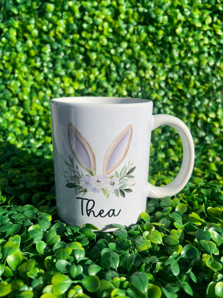 Personalised Bunny Rabbit Mug, Easter Mug, Easter Basket Filler, Kids Easter Gift, Bunny Rabbit Mug, Bunny Rabbit Gift, Coffee Mug