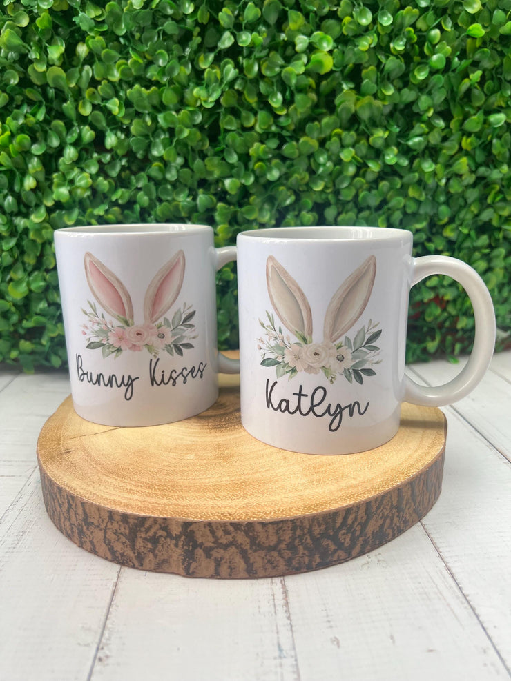 Personalised Bunny Rabbit Mug, Easter Mug, Easter Basket Filler, Kids Easter Gift, Bunny Rabbit Mug, Bunny Rabbit Gift, Coffee Mug