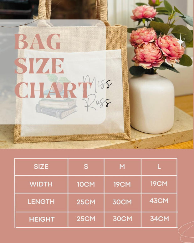 Personalised Teacher Bag Embroidery Effect Design