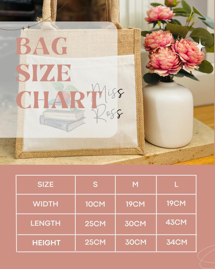 Personalised Teacher Bag Embroidery Effect Design