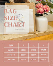 Personalised Floral Initial Bag