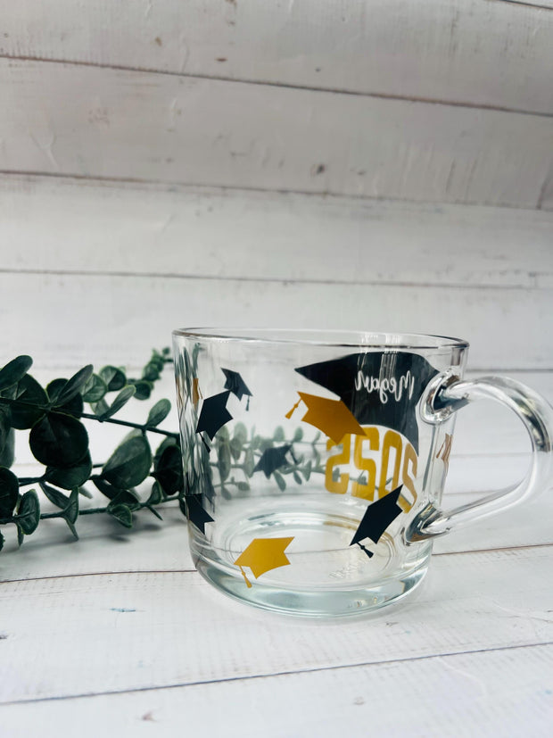 Personalised Graduation Glass Mug