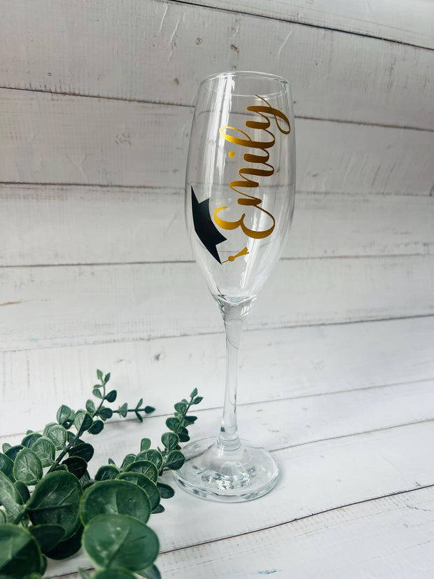 Personalised Graduation Champagne Flute