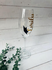 Personalised Graduation Champagne Flute
