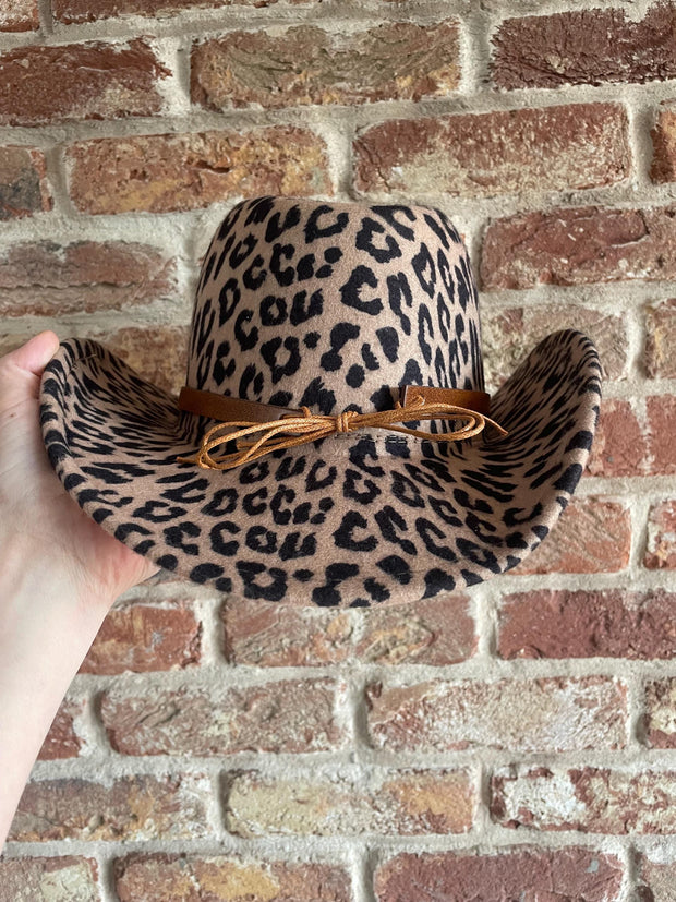 Leopard print Birthday cowboy hat