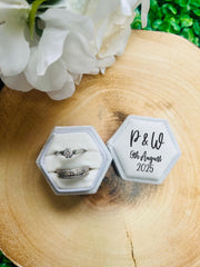 Personalised Wedding Ring Box: Initials & Date