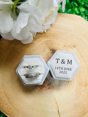 Personalised Wedding Ring Box: Initials & Date