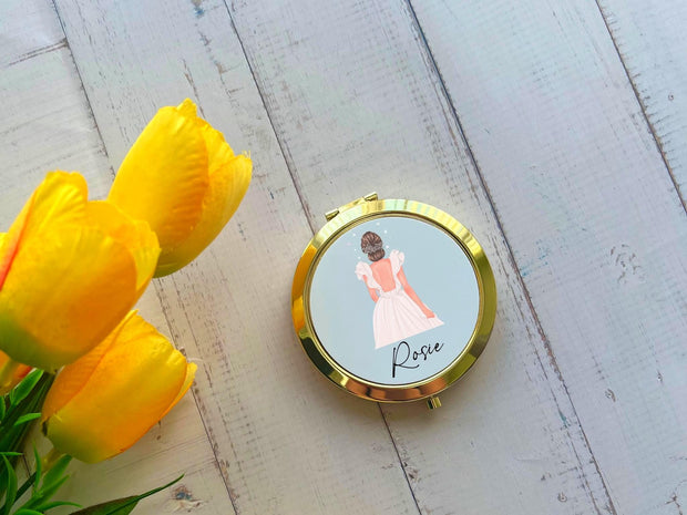 Personalised Bride Compact Mirror