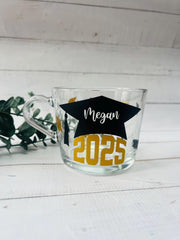 Personalised Graduation Glass Mug
