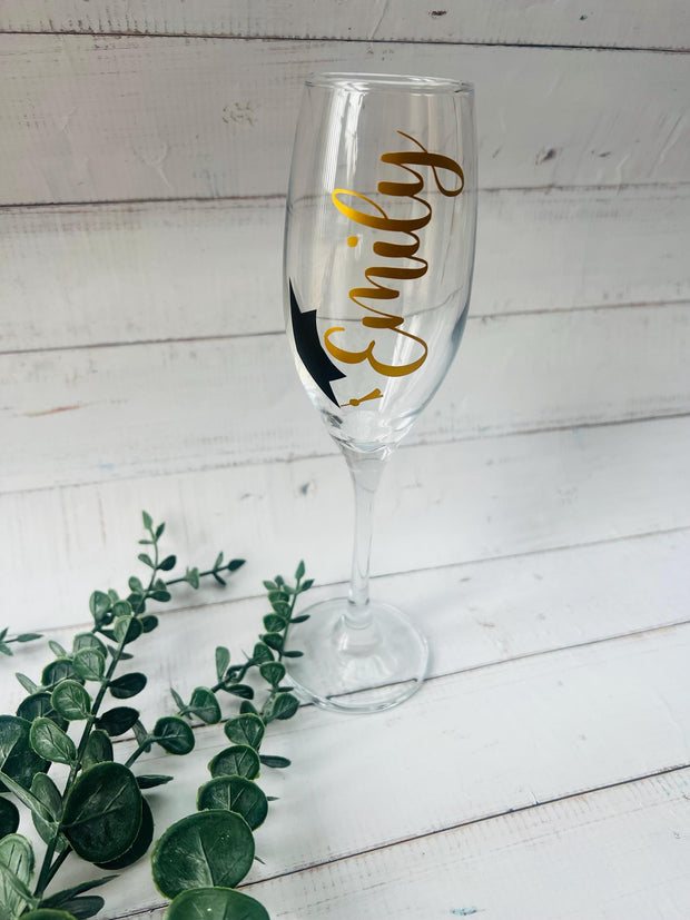 Personalised Graduation Champagne Flute