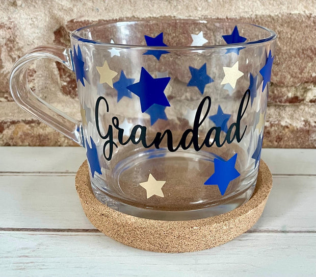 Personalised Dad Glass Mug
