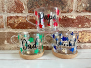 Personalised Dad Glass Mug