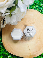 Personalised Wedding Ring Box: Initials & Date